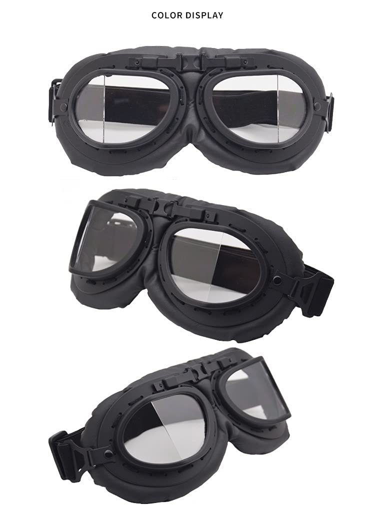 Peicees Vintage Helmet Goggles Motorcycle Goggles Bike Motorcross Pilot Goggle - Image 2